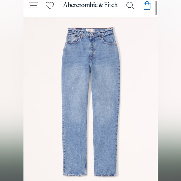 Abercrombie & Fitch Denim - ABERCROMBIE & FITCH “the 90s straight ultra high rise” in curve love